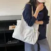 Bolso Tote con Cordón de Estilo Simple Nuevo 2026 para Mujer, Bolso de Hombro de Nylon de Gran Capacidad, Bolso de Mano Ligero Versátil para el Trabajo