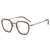 Linde Mismo Estilo 5806 Armazón de Titanio Puro Moda Artística Acetato Armazón de Gafas Retro Negocios Viajero Gafas para Hombres