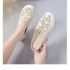 Zapatos de Verano Estilo Coreano para Mujer, Malla de Encaje Ultrasuave, Slip-On para Mujeres Embarazadas, Zapatos Casuales Populares tipo "Lazy" para Uso Diario