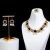 Collar de borlas de perlas de gemas bohemias, pendientes, anillo, estilo palacio, foto, foto, cena, joyero, traje