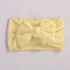 Diadema de moda linda suave para bebé transfronteriza comercio exterior europeo y americano lazo doble capa nylon elástico diadema ancha para niños