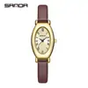 Reloj de Mujer Ofns Más Vendido de Alto Valor, Elegante Reloj de Cuarzo Ovalado Retro para Mujer con Esfera de Nácar, Pequeño Reloj Verde Impermeable