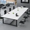 Mesa rectangular para conferencias, mobiliario de oficina, juego de escritorio y sillas para sala de conferencias, mesa larga grande, banco de trabajo