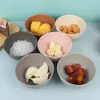 Plástico de Paja de Trigo Redondo para Tazón Hogareño para Comida Tazón para Arroz Tazón para Sopa Casero Simple Tazón para Fideos Instantáneos Tazón para Arroz Infantil Venta al por Mayor