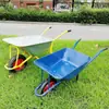 Carretilla de mano Agrícola de una rueda Carro con cubo Carrito pequeño Obra de construcción Jardinería de flores Transportador de basura alimento Hogar