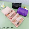 Bolsa de cosméticos para mujer, portátil, gran capacidad, para viaje, con compartimentos para brochas de maquillaje, almacenamiento de cuidado de la piel, bolsa separadora para lavado, bolsa de almacenamiento