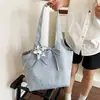 Bolsa de tela con estrellas estilo coreano 2026 verano para mujer, casual, gran capacidad, versátil para el día a día, bolso de hombro tipo tote para el ocio