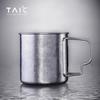 TAIC Taike copo de titânio para exterior titânio puro copo de água camping portátil xícara de chá xícara de café liga de titânio dobrável marca