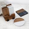 Posavasos Mármol Cuadrado y Redondo Empalmado Madera de Acacia Posavasos Vajilla de Mesa de Café Manteles Individuales Posavasos Aislantes Fábrica de Madera Venta al por Mayor