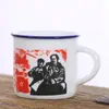 Taza de té de cerámica retro Venta directa de fábrica Juego de 6 tazas Copas de vino creativas Tazas de imitación esmaltada Tamaño pequeño Tazas de degustación de té Oferta especial