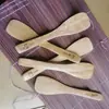 He Shi hogar especial cuchara de cocina de madera con mango largo cuchillo para mascar coreano para cocinar remover cuchara de madera tratamiento de imperfecciones