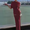 Amazon Aliexpress Nova Moda de Verão Design Assimétrico no Ombro Ajustada ao Corpo Abraçando os Quadris Franzido Vestido Irregular