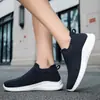 Zapatos Deportivos para Mujer, Zapatos de Verano para Caminar y Casuales para Mujer, Zapatos para Correr de Fly-Knit Transpirable, Suministro Transfronterizo de Calcetines y Zapatos Nuevos de Talla Grande