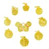 Pendente Antigo de Animal Dourado da Sorte para Pulseira e Colar DIY Pingente de Sorte Alta Retenção de Cor Joias para Revenda