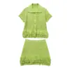 Comércio Exterior Roupas Femininas 2025 Moda Conjunto Mini Saia de Cintura Alta com Franjas Saia de Tricô Xadrez Estilo Casual Confortável