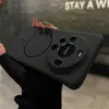 Patrón de Fibra de Carbono de Medio Paquete Adecuado para Funda de Teléfono Móvil Huawei Mate70 Ultra-Delgada Círculo Fino Magnético Pura80 Cubierta Protectora Anti-Caídas