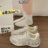 Zapatos de Cordones Estilo Caliente de Cuero Genuino para Adelgazar el Pie para Mujer Suela Suave Zapatos de Entrenamiento Alemanes para Mujer Versátiles Ligeros Cómodos Zapatos Deportivos Casuales