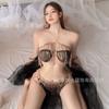 Falda de Danza Exótica Fuego Naranja con Borlas, Lentejuelas, Abertura y Cordones, Uniforme, Traje, Lencería Sexy, Pijama Sexy de la Dinastía Han