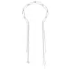 Diadema de Perlas y Espinas Dulce y Fresca Estilo Soft Girl Diseño de Nicho Europeo y Americano Moda con Borla Larga Trenza de Cabello Pinza para Oreja Accesorios para el Cabello