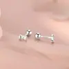 Pendientes de Plata de Ley S999 Estilo Coreano Pequeño Lazo Exquisitos Simples Modernos Dulces Suaves Cuidado del Agujero de la Oreja Pendientes Dropshipping