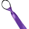 Corbata de Poliéster Seda para Hombres y Niñas, 5cm, Sin Nudos, Un Color, Satín, Cremallera Estrecha de Color Puro Monocromático, Fácil de Jalar