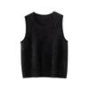 Chaleco de Cachemir para Mujer 100% Cachemir Puro Más Fácil de Combinar Casual Color Sólido Casual Cuello Redondo Jersey de Punto