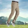 Pantalones de Secado Rápido para Exteriores para Hombre, Transpirables Finos de Pierna Recta para Primavera y Otoño, Transpirables para Senderismo, Montañismo, Running, Pantalones Largos de Secado Rápido