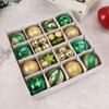 Bola de plástico em formato de bola pintada para presente de Natal, pingente decorativo de árvore de Natal, promoção internacional
