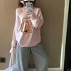 Otoño Temprano 2025 Nuevo Estilo Sudadera Delgada Petite para Mujer Moda Versátil Diseño Hombros Descubiertos Top Tendencia