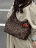 Bolso Tote de Gran Capacidad de Nicho Transfronterizo 2026 Nuevo Otoño Retro Estampado de Leopardo Bolso de Hombro Cruzado Elegante Bolso para Mujer
