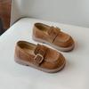 Sapatos Casuais de Couro para Meninas 2025 Nova Coleção Primavera & Outono Sapatos Slip-On, Mocassins Versáteis de Solado Macio para Meninos, Sapatos Birkenstock