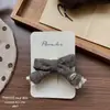 Novo Grampo de Cabelo de Tecido Estilo Coreano Outono e Inverno com Laço Retro para Crianças, Presilha Lateral Feita à Mão para Coque de Franja para Meninas