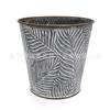 Fabricante Personalizado Atacado Alça de Madeira Revestida de Branco Lata Quadrada Decorativa de Juta Vaso de Flores Vaso de Flores Suculentas