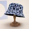 Chapéu Quente Leopardo Chapéu de Pescador Dupla Face Estilo Coreano Moderno Espessado Moderno Chapéu Balde Estilo Japonês Versátil Chapéu com Estampa Digital