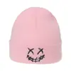 Estilo Popular Transfronterizo, Sombrero de Lana de Color Puro Simple para Otoño e Invierno Shien Temu para Hombres y Mujeres Hip-Hop Bordado Divertido Sombrero de Punto