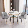 Mesa Pequena de Chá para Varanda, Conjunto de Mesa e Cadeiras para Recepção e Negociação de Escritório, Mesa de Café Pequena para Apartamento Pequeno Doméstico, Mesa de Jantar, Mesa Redonda Pequena de Lazer