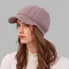 Novos Chapéus Transfronteiriços para Mulheres Idosas para Outono e Inverno, Toucas de Lã Tricotadas com Bico de Pato, Quentes Toucas com Bico de Pato para Mães de Meia-Idade e Idosas