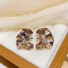 Colección de Flores 2026 Pendientes de Zirconia Dulce Chapados en Oro Real Accesorios de Pendientes de Estilo Lujoso Ligero de Alta Gama para Mujer