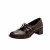 Zapatos Mary Jane Cuadrados Silenciosos Estilo Retro Francés de Nuevo Estilo Primavera para Mujer con Correas Cruzadas y Lazo, Zapatos de Tacón Grueso Suave