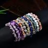 Pulseira Elástica de Pedras Naturais Ágata Agate Irregular Desmagnetizante Corrente para Celular Joias Atacado Transfronteiriça Europeia e Americana