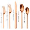 Cubiertos Transfronterizos de Acero Inoxidable 410 Engrosado con Mango Cuadrado, Vajilla Doméstica para Hotel, Juego de Cubiertos de Alta Gama para Restaurante, Cuchillo para Bistec, Tenedor y Cuchara