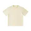 Blockbuster de marca de marea de primavera y verano 240G algodón hielo color sólido cuello redondo manga corta camiseta de hombre coreana simple diaria Joker media manga