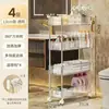 Estante de Almacenamiento para Espacios Pequeños Hogar Baño Acrílico Transparente Carrito Lateral Estrecho Gabinete Lateral de Múltiples Niveles Carrito con Ruedas
