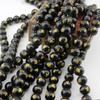 14mm vidrio negro grabado vida Paz Redondas cuentas sueltas fuera de coche de paz accesorios para colgar