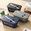 Caixa de Manteiga com Faca Amazon, Grande Capacidade, Caixa de Queijo de PP de Grau Alimentício, Armazenamento na Geladeira para Queijo