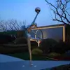 Escultura de Bailarina de Ballet de Acero Inoxidable con Diseño Hueco tipo Espejo, Escena Geométrica Abstracta de Movimiento de Fibra de Vidrio