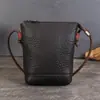 Bolso de Teléfono de Cuero Genuino para Mujer Retro Simple Piel de Vaca de Capa Superior Pequeño Bolso Cruzado Vertical Portamonedas y Tarjetas de Cuero Suave Natural Tumbled