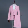 Traje de novio para hombre con chaleco, traje de tres piezas de rendimiento, traje de anfitrión, atuendo colorido para sesión de fotos temática