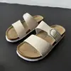 2026 Chanclas de Corcho para Verano Bloque de Color Tira Única Planas Casuales para Mujer Venta al por Mayor de Comercio Exterior