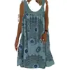 2023 Europeo y Americano AliExpress Amazon WISH Sin Mangas Encaje Plisado Patchwork Estampado Elegante Vestido Mujer